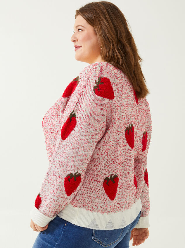 Strawberry Sweater Detail 2 - ARULA