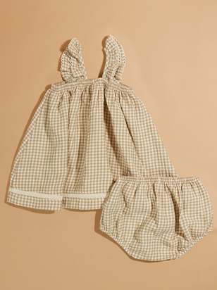 Bonnie Gingham Dress and Bloomer Set by Quincy Mae - ARULA