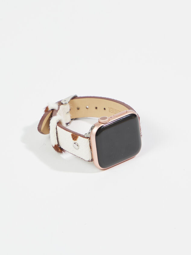 Leather Smart Watch Band - Cow Print - ARULA