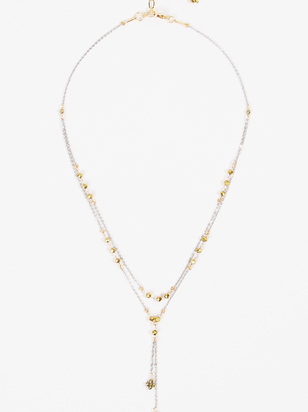 18K Gold Layered Beaded Necklace - ARULA