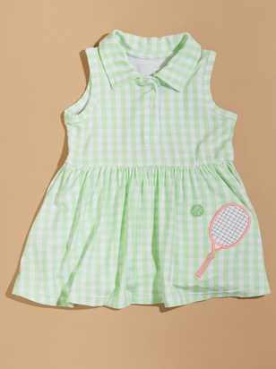 Tennis Gingham Bodysuit Dress - ARULA
