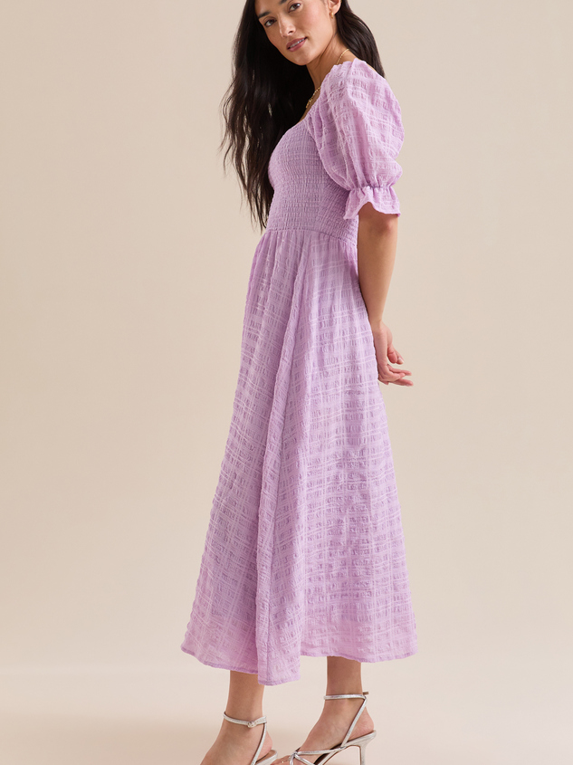 Mylee Textured Midi Dress Detail 4 - ARULA