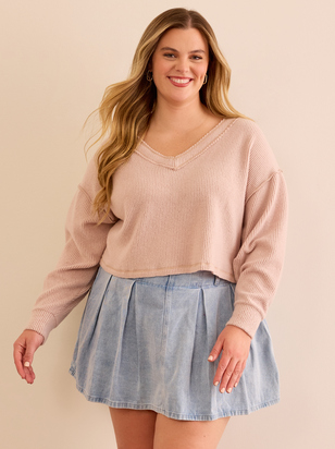 Mae Denim Pleated Skort - ARULA