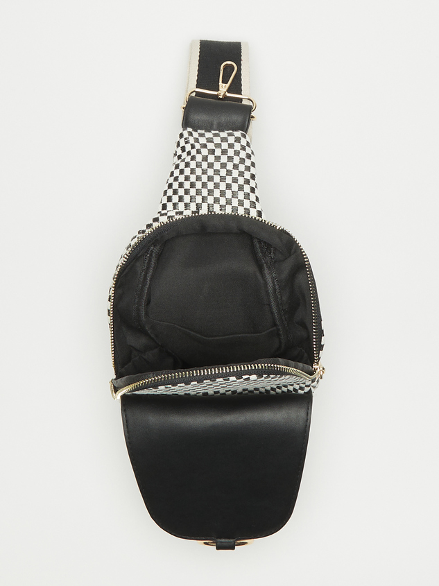 Checkered Sling Bag Detail 5 - ARULA