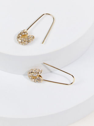 Rhinestone Paperclip Earrings - ARULA