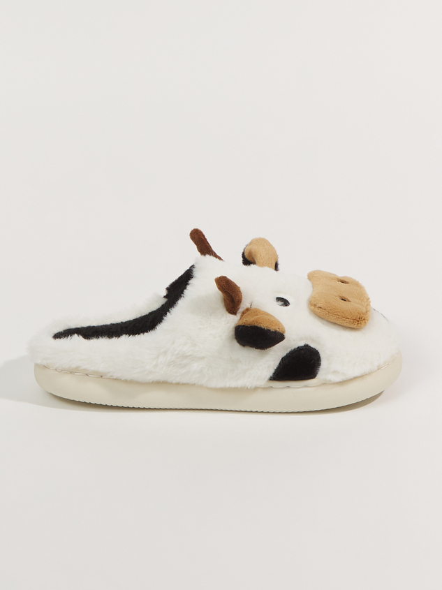 Cow Slippers Detail 2 - ARULA