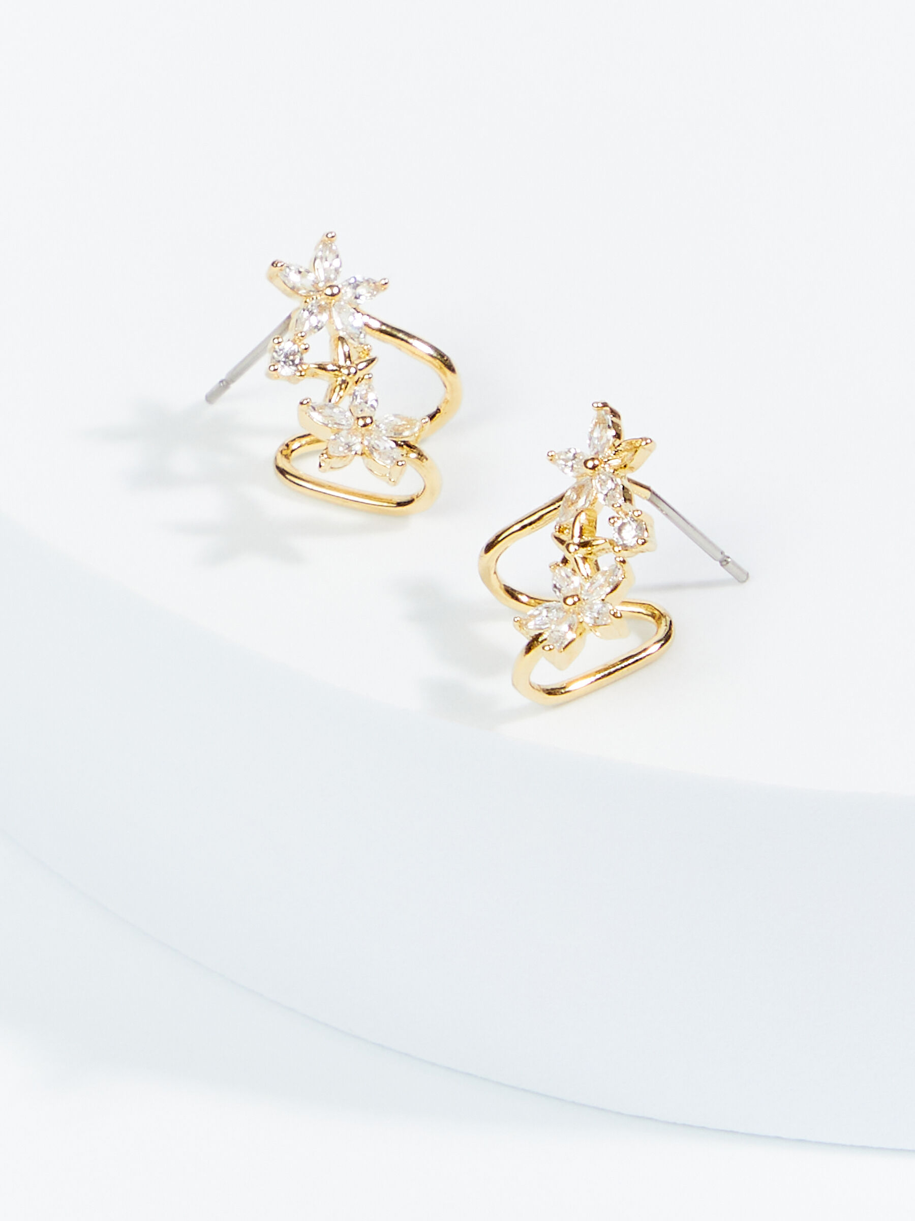 18k Gold Colette Flower Earrings
