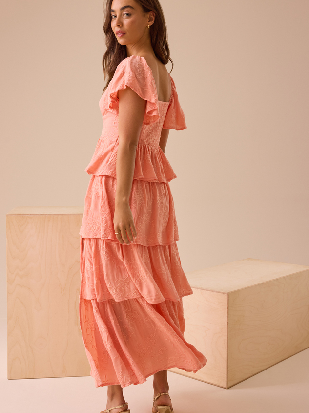 Roxanne Layered Maxi Dress Detail 6 - ARULA