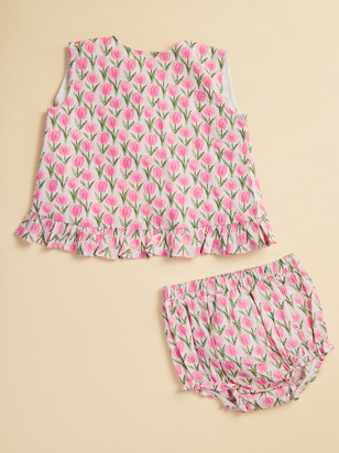 Kaeli Peony Top and Bloomer Set - ARULA