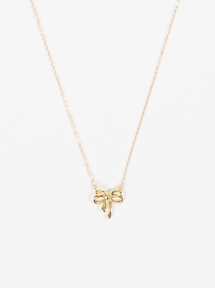 Dainty Bow Necklace - ARULA