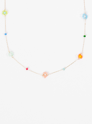 Zoey Beaded Flower Necklace - ARULA