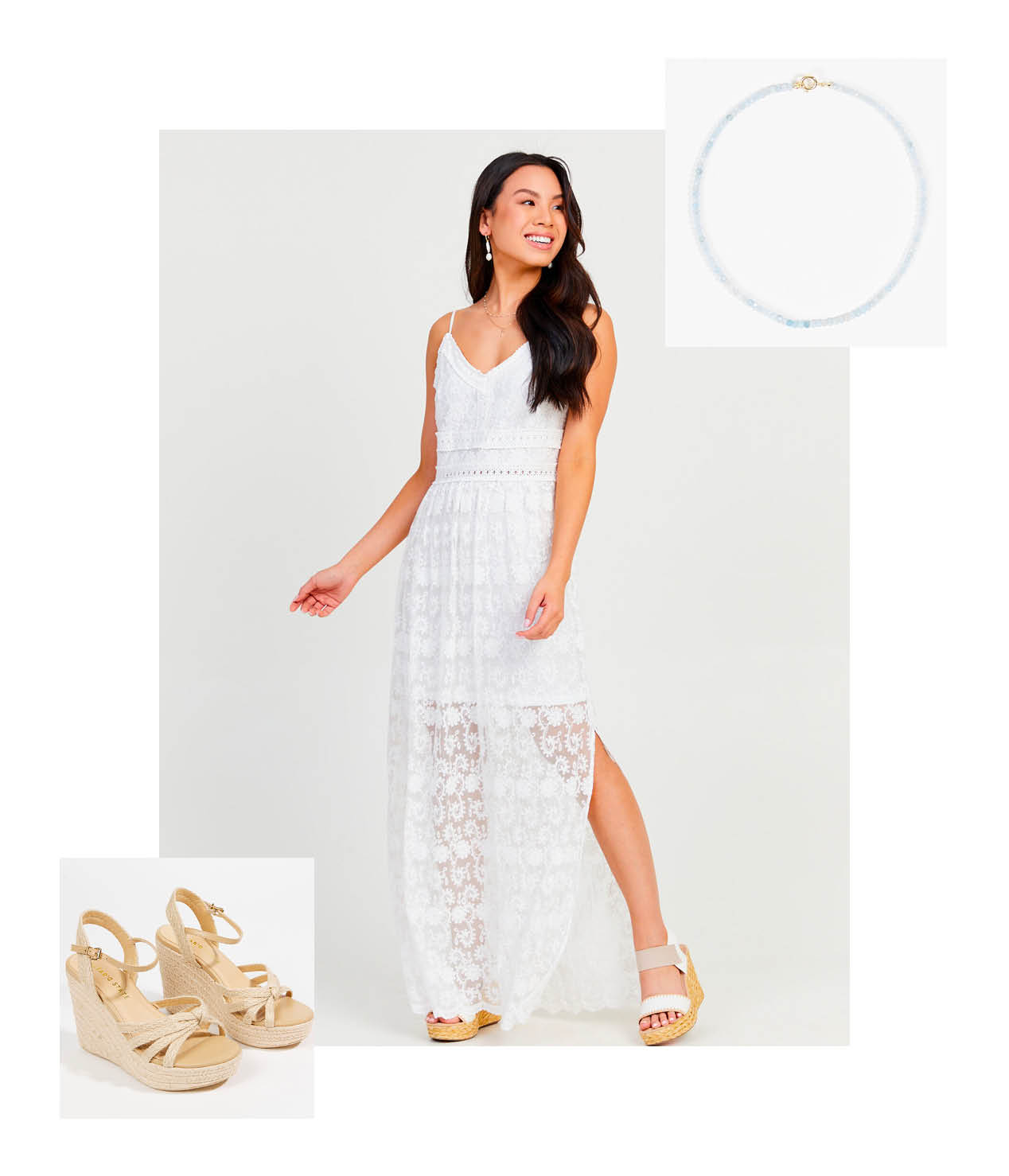 white lace maxi dress