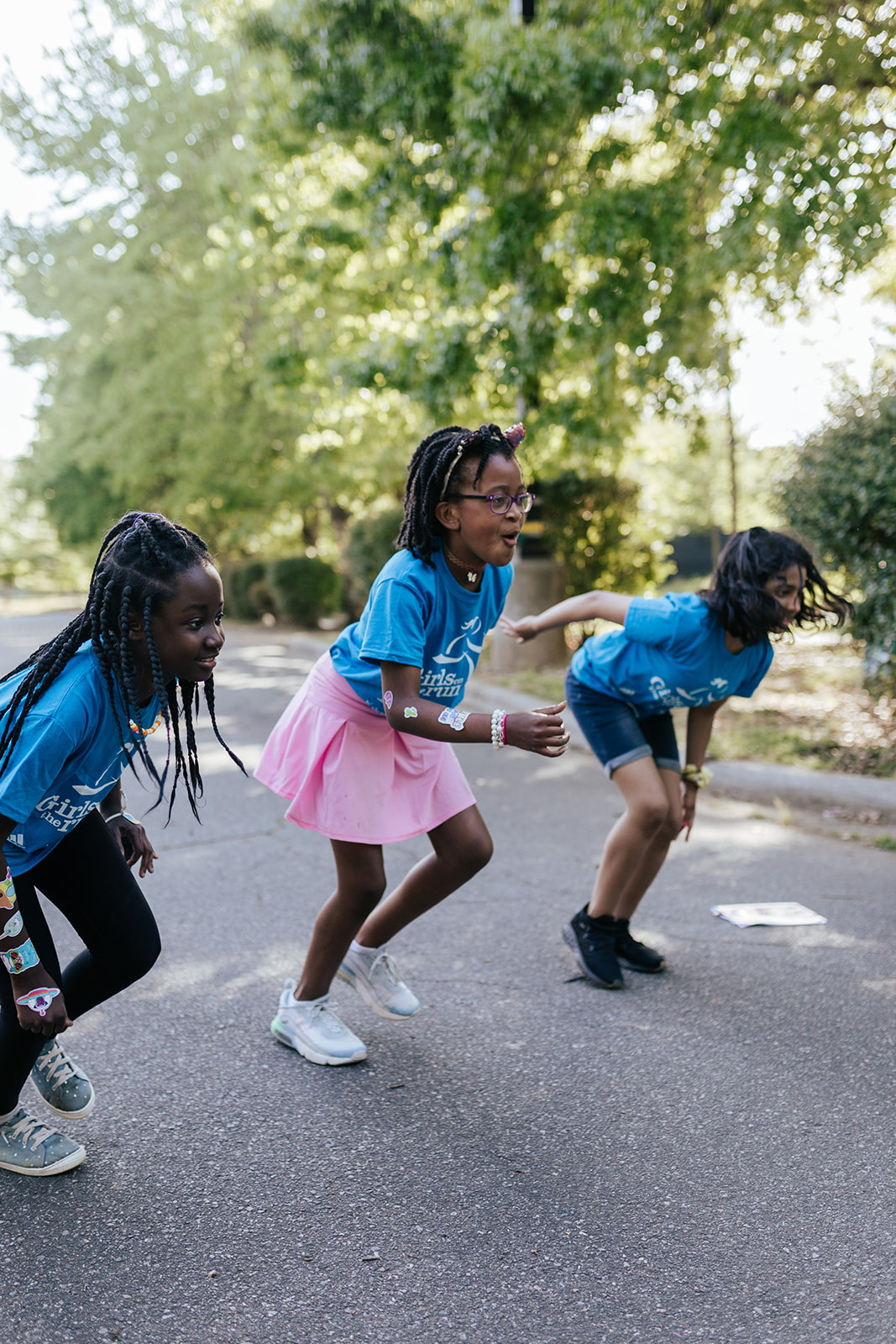 Girls participating in Girls on the Run race